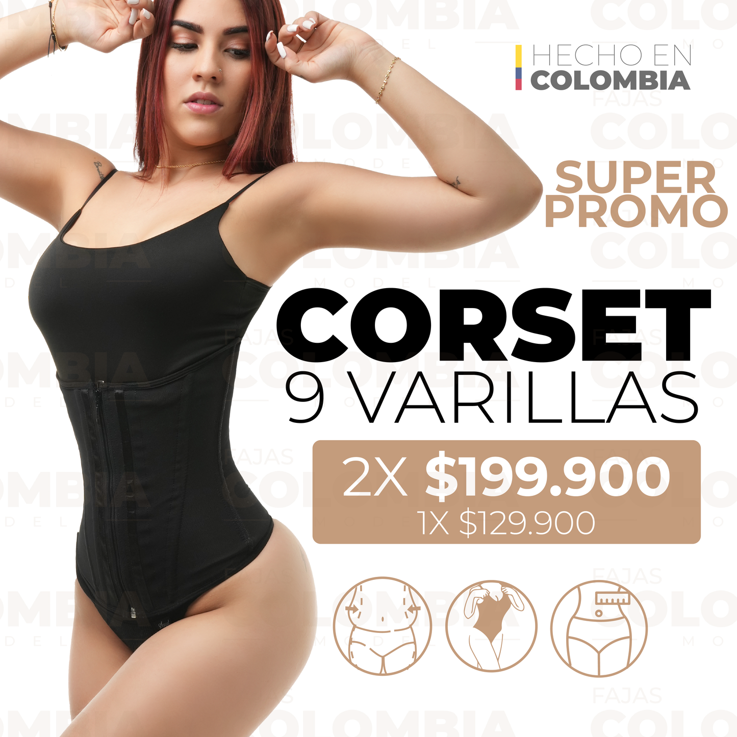 Faja Body Moldeador con Control de Abdomen – Mujer