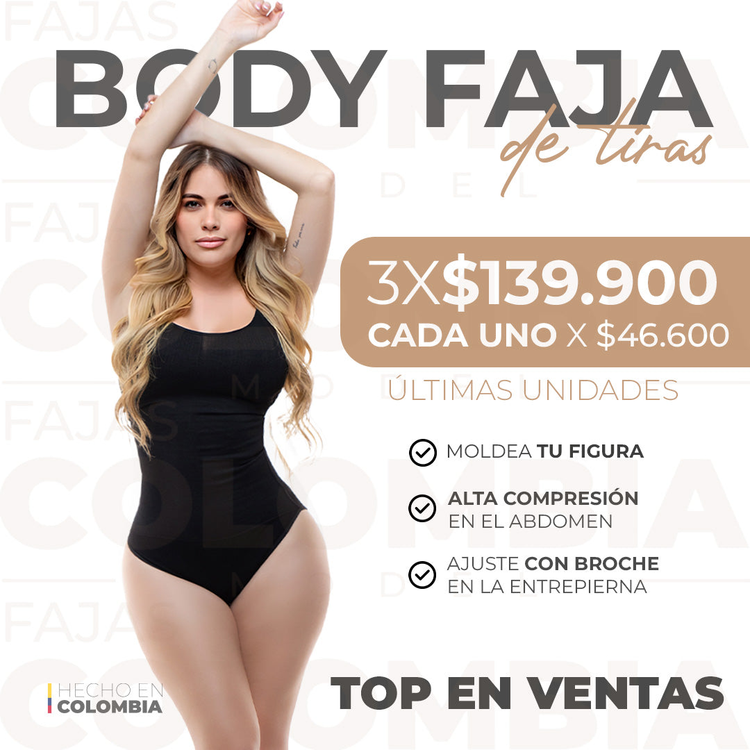 Body Faja Colombiana Mujer – Compresión Alta y Control Total
