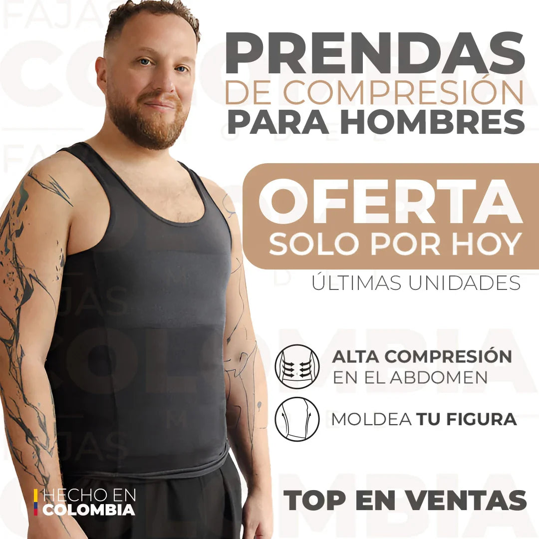 Camisilla premium de compresión abdominal - hombre